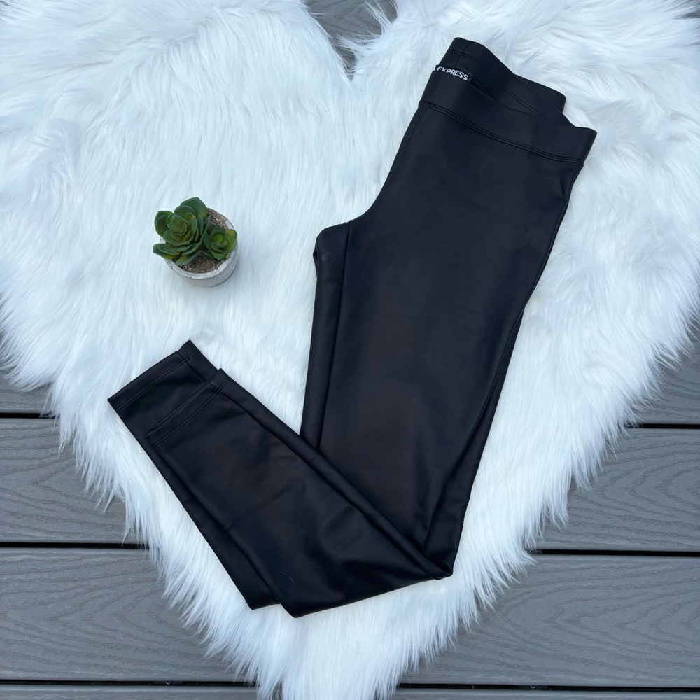 Express Faux Leather Leggings - Picture 2 of 4